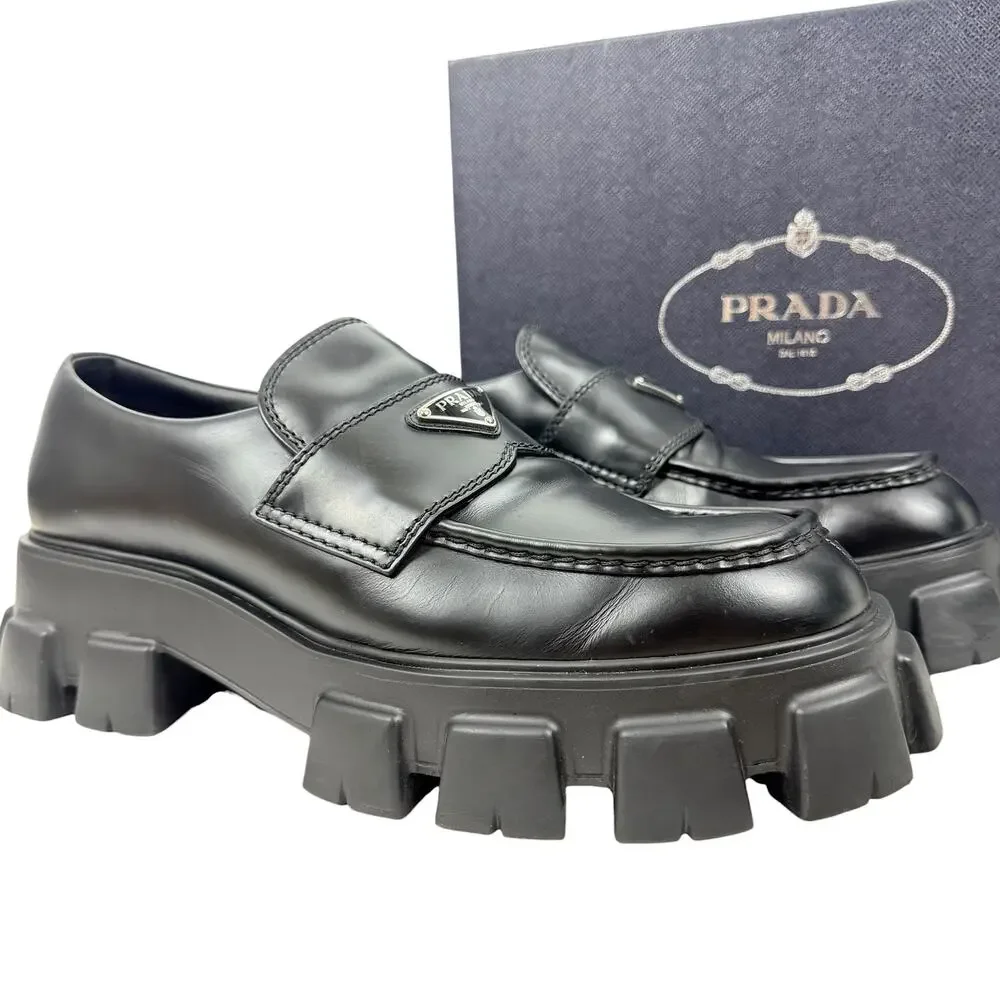 Prada brushed leather